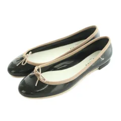 レペット Repetto バレエシューズ エナメル リボン 39 24.7cm 黒 ブラック モカ 51162-1-05686 /MI ■OS