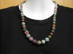 天然石 インディアアゲートネックレス　　260101021