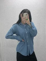 ユニクロ U ルメール レトロ ヴィンテージ ストライプ シャツ S C08325