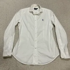 ポロラルフローレン スリムフィット 白 シャツ レディース 8