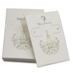 0179) ピアス/イヤリング (50枚 イヤリング ピアス ネックレス 白 包装資材 アクセサリー台紙 MYmama