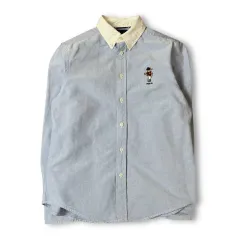 ポロラルフローレン ポロベア コットンオックスフォード 長袖シャツ L(14-16)