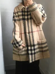 BURBERRY バーバリー ノヴァチェック ウール ハーフコート