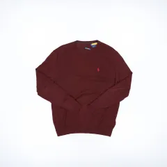 M ポロ ラルフローレン 刺繍 クルーネック スリムフィット ウール ニット セーター 0106J