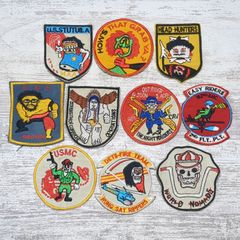 ビンテージ　スカル 刺繍パッチ CCC ベトナム戦ワッペン　ベトジャン ベトナム戦争 ワッペン パッチ スカル BRUCE BRUNER 【022】 - メルカリ