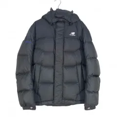 New Balance レディース フード取り外し ダックダウン パディング ブラック 85 (HU42407)