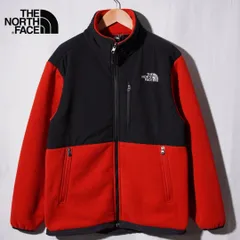 美品 ノースフェイス THE NORTH FACE フリースジャケット M 相当 表記 S  ポーラテック POLARTEC US企画 レッド ブラック ロゴ刺繍  テック アメカジ ストリート 古着 P824