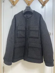 ほぼ新品 ウーヨンミ ツイードジャケット ブラック 50サイズ