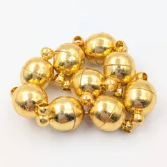 マグネット クラスプ 留め金 金 8個 11mm ネックレス ブレスレット パーツ ハンドメイド ビーズクラブ