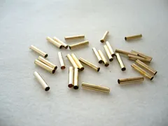 ビーズクラブ ロンデル メタルビーズ 金 棒管 大 50個 15mm メタルビーズ ブレスレット 金具 金属ビーズ パーツ