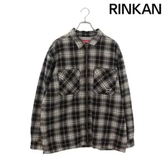 シュプリーム  25AW  Thermal Lined Zip Up Flannel Shirt 裏地サーマルチェック柄ジップアップ長袖シャツ メンズ L