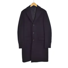 ラルディーニ LARDINI チェスターコート ステンカラー ウール 46 紺 ネイビーのサムネイル