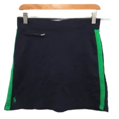 ポロゴルフ ラルフローレン POLO GOLF RALPH LAUREN ゴルフウェア スカート ミニ丈 ポニー刺繍 S 紺 ネイビー 緑 グリーン 4534-4643