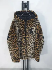 ライフワーク フリース キルティング ミン・スター 양면 リバーシブル ジャケット レオパード ブラック s