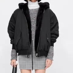 ZARA リバーシブル ファー ブルゾン