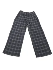 チェック柄ワイドパンツ スラックス