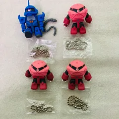 【4体セット】バンダイ ガンダムキューブメイト MS-07B グフ MSM-07S ズゴック BANDAI 雑貨 小物 ストラップ キーホルダー キーホルダー マスコット