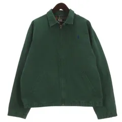 ポロ バイ ラルフローレン Polo by Ralph Lauren スイングトップ ジップアップ ジャケット 裏地チェック グリーン L ☆AA★