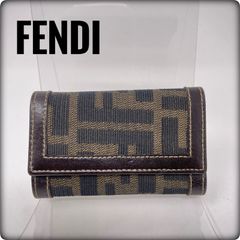 美品　FENDI フェンディ　キーケース　ズッカ柄　6連 フェンディー FENDI ズッカ柄 キーケース 黒 | 銀座屋