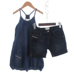 ディーゼル DIESEL 2点 セット ショート パンツ デニム ジーンズ ハーフ ワンピース キャミ バルーン 青 ブルー 8