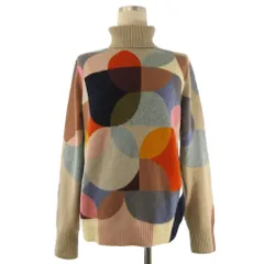 オルドス ERDOS ニット セーター 長袖 タートルネック 水玉柄 カシミヤ マルチカラー XL 大きいサイズ ■ECT