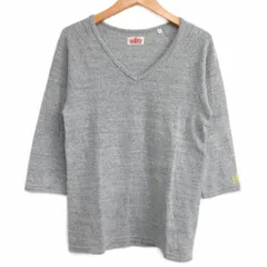 ハリウッドランチマーケット HOLLYWOOD RANCH MARKET HRMARKET 聖林公司 七分袖 VネックTシャツ ラグラン グレー サイズ2 ■YHS4のサムネイル