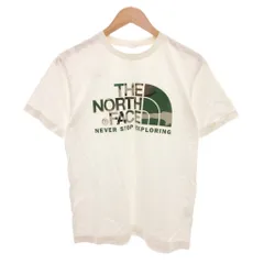ザノースフェイス THE NORTH FACE Tシャツ 半袖 M 白 ホワイト 迷彩 カモフラージュ NEVER STOP EXPLORING /FF