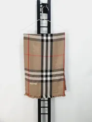 バーバリー マフラー スカーフ ライトウェイトマフラー ビッグチェック ベージュ