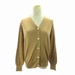 フレームワーク Framework 近年 ニット カーディガン シルク混 長袖 ベージュ 0616