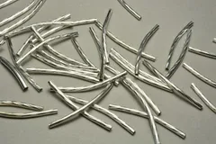 ビーズクラブ ロンデル メタルビーズ くだ 縦線 白銀 20個 30mm ブレスレット ネックレス 金具 金属ビーズ パーツ