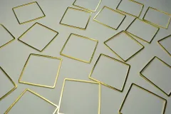 メタルフープ 30mm 6個 スクエア プレーン 金 ピアス イヤリング パーツ ビーズクラブ