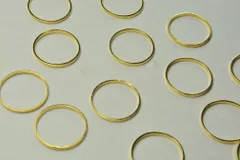 メタルフープ 12mm 10個 リング 細 プレーン 金 ピアス イヤリング パーツ ビーズクラブ