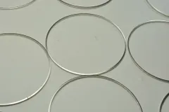 メタルフープ 40mm 10個 リング プレーン 銀 ピアス イヤリング パーツ ビーズクラブ