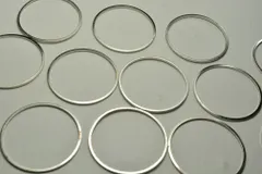 メタルフープ 20mm 8個 リング 太 プレーン 銀 ピアス イヤリング パーツ ビーズクラブ