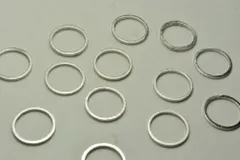 メタルフープ 10mm 8個 リング 太 プレーン 銀 ピアス イヤリング パーツ ビーズクラブ