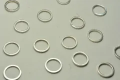 メタルフープ 8mm 8個 リング 太 プレーン 銀 ピアス イヤリング パーツ ビーズクラブ