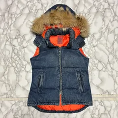 00s Y2K archive 中綿ジャケット　中綿ベスト　フード　ブルー 00s y2k ワッペン 短丈 中綿ダウンベスト 青 平成ギャル アメカジ系