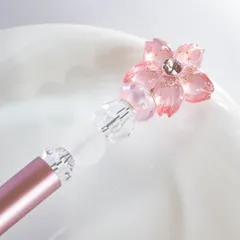 さくら ボールペン ハンドメイド レジン 桜 ピンク クリスタル 透明 文房具 ギフト