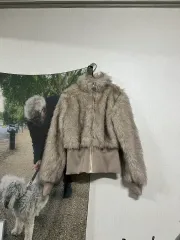 クロップドファー ジャケット