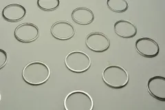 メタルフープ 14mm 8個 リング 太 プレーン 銀 ピアス イヤリング パーツ ビーズクラブ