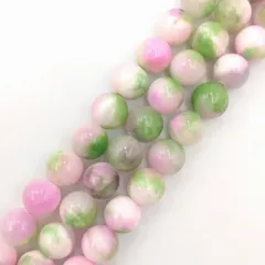 キャンディジェイド XP-25 ラウンド 8 mm 連売り 天然石 パステル カラフル パワーストーン ブレスレット ビーズクラブ