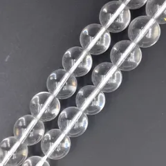 水晶 クリスタル ラウンド 約14mm 1連 約38cm 28玉 連売り クォーツ 透明 アクセサリー パーツ 材料 ビーズ ハンドメイド 浄化 魔除け ビーズクラブ