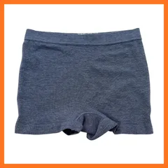 【新品】 [Airin] レディースインナー 究極にはきやすい ドリームシェイプショーツ 脇はぎなし 1分丈 成型 シームレス CICA加工 LLサイズ 杢ブルー 0