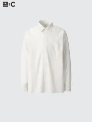 新品 UNIQLO U ブロードクロス オーバーサイズ ストライプ シャツ M