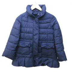 クミキョク 組曲 KUMIKYOKU 近年 キッズ 中綿ジャケット コート フリル リボン 紺 ネイビー 140cm 1219