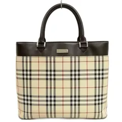 バーバリー BURBERRY ノバチェック トートバッグ ハンドバッグ ベージュ ブラウン