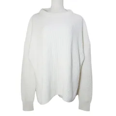 セオリー Theory 21SS CASHCOTTON WIDE NECK PO ニット セーター 1101702 コットンカシミヤ 長袖 厚手 S 白 ホワイト /X