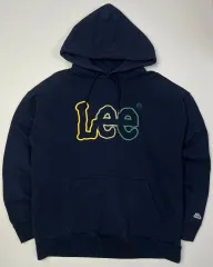 Lee ヴィンテージ ロゴ ネイビー フーディー Tシャツ