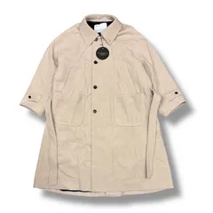 参考上代69300円 未使用 VOAAOV 2024AW SUPER 100 WOOL BEABER COAT ウールステンカラーコート ヴォアーブ VOCO-M102 エクリュ 1 （92557A5）