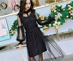 送料無料 未使用 発表会 イベント セレブ ワンピ－ス 9号 M (OPN2372)